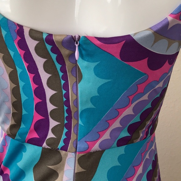 Colorful Trina Turk Silk Sun Dress Size 4 - Picture 4 of 7